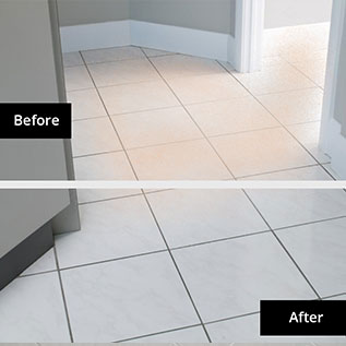 Tile cleaning before after