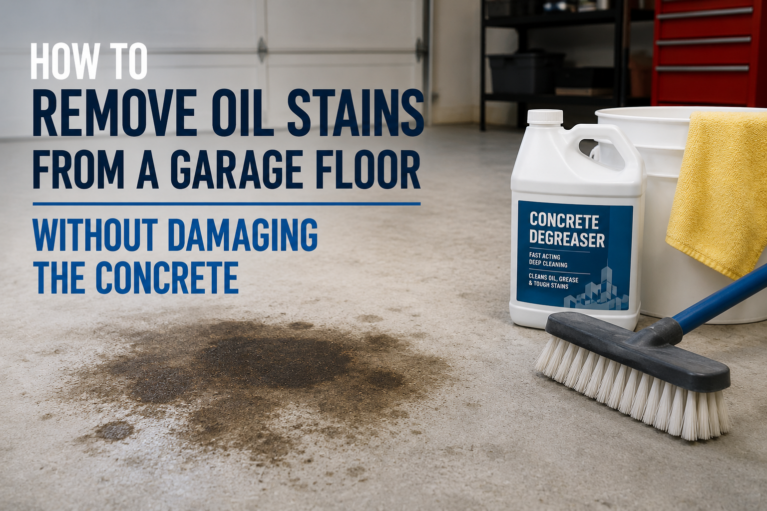 How to Remove Oil Stains From a Garage Floor Without Damaging the Concrete